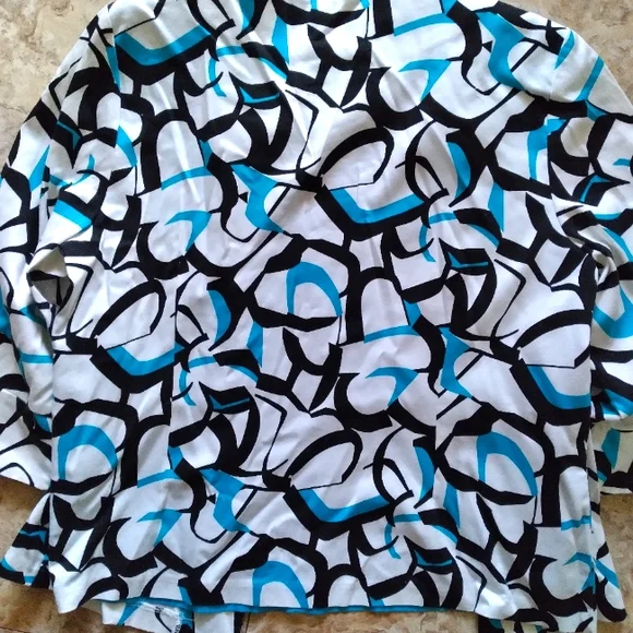 Dress Barn Open Front Abstract print blazer, size 18/20 - Picture 4 of 7